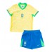 Maillot de foot Brésil Domicile vêtements enfant Copa America 2024 Manches Courtes (+ pantalon court)